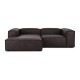 EMBA LUXURY- Logo Corner Sofa Dark Gray