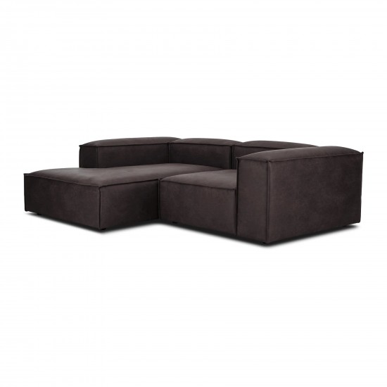 EMBA LUXURY- Logo Corner Sofa Dark Gray