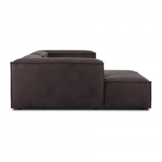 EMBA LUXURY- Logo Corner Sofa Dark Gray