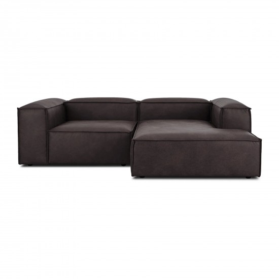 EMBA LUXURY- Logo Corner Sofa Dark Gray