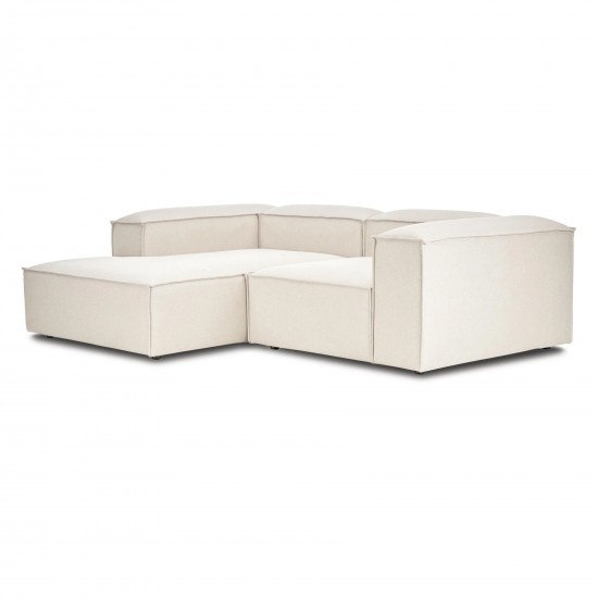 EMBA LUXURY- Logo Corner Sofa Cream