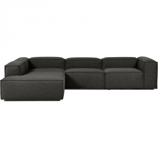 EMBA LUXURY- Logo Large corner Sofa Anthracite