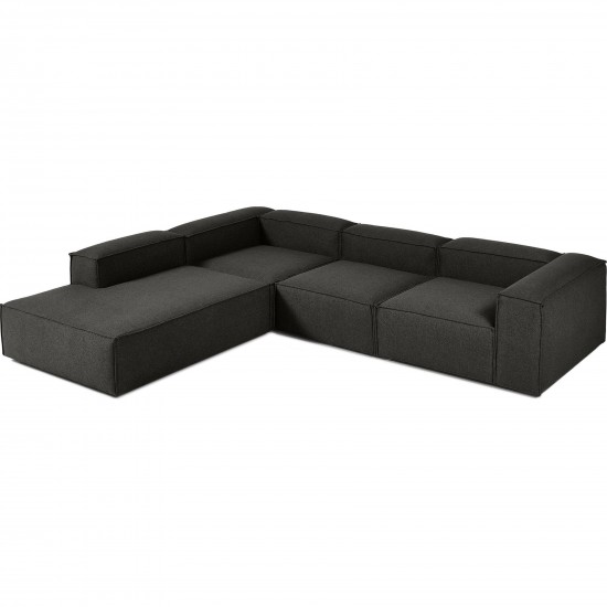 EMBA LUXURY- Logo Large corner Sofa Anthracite