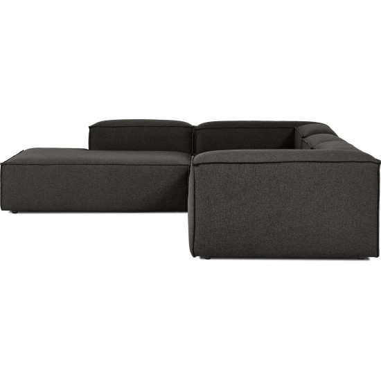 EMBA LUXURY- Logo Large corner Sofa Anthracite