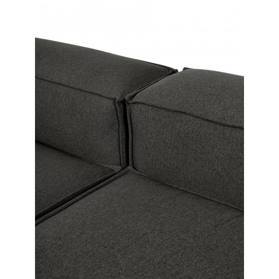 EMBA LUXURY- Logo Large corner Sofa Anthracite