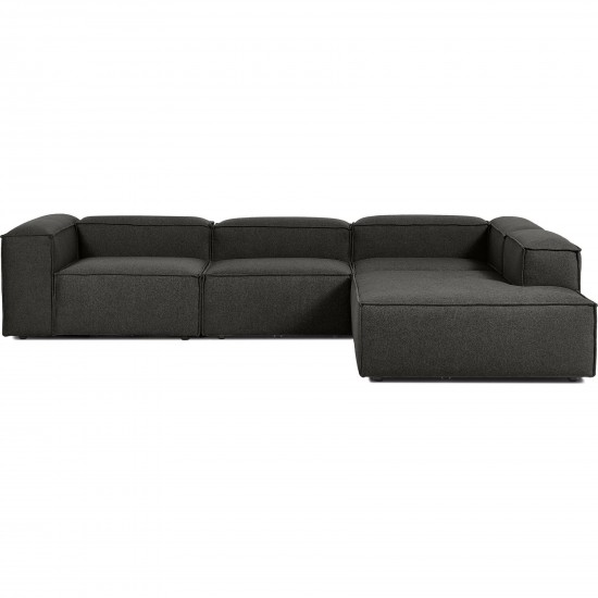 EMBA LUXURY- Logo Large corner Sofa Anthracite