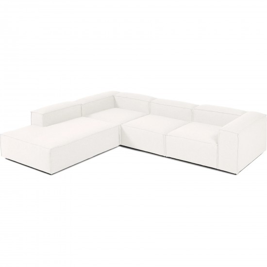 EMBA LUXURY- Logo Large Corner sofa Cream