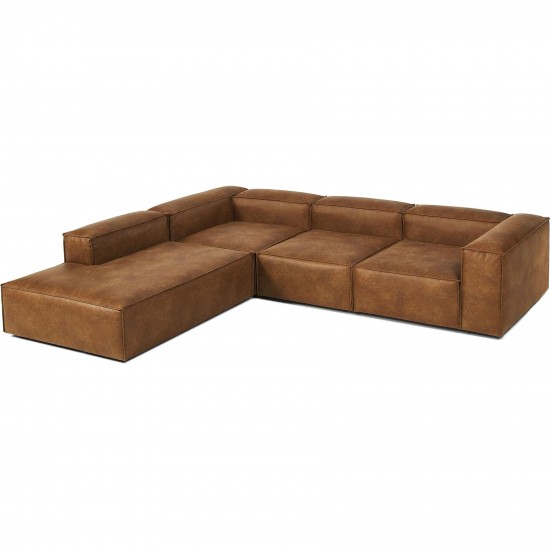 EMBA LUXURY- Large Corner Sofa Brown