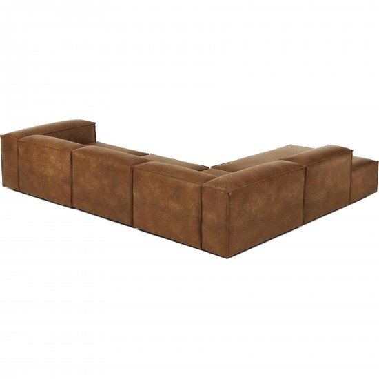 EMBA LUXURY- Large Corner Sofa Brown