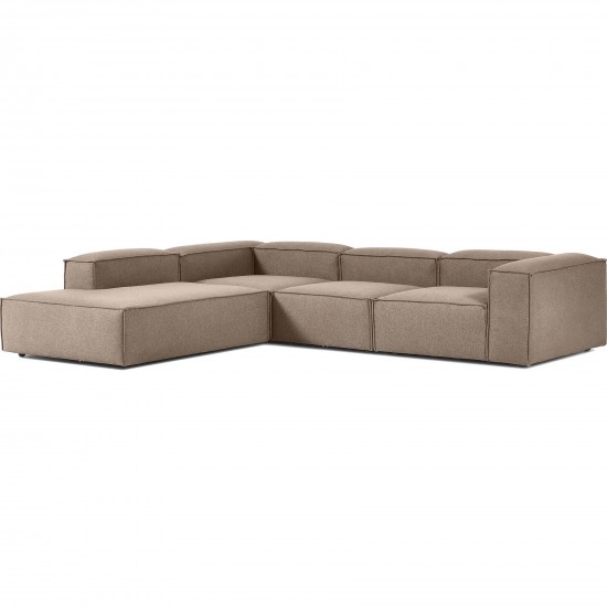 EMBA LUXURY- Logo Large Corner Sofa Cappuccino