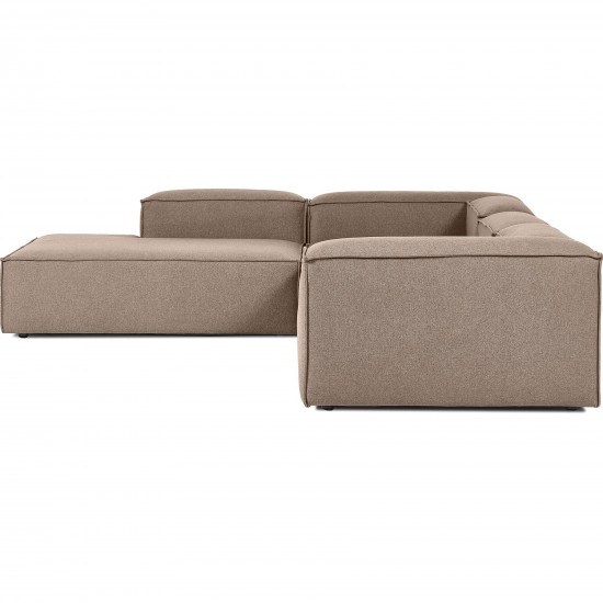 EMBA LUXURY- Logo Large Corner Sofa Cappuccino