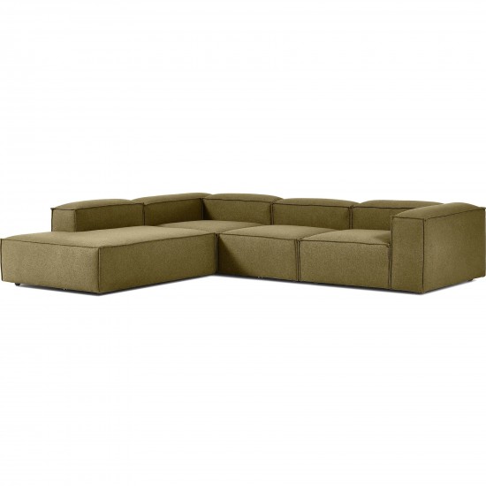 EMBA LUXURY- Logo Large Corner Sofa Green