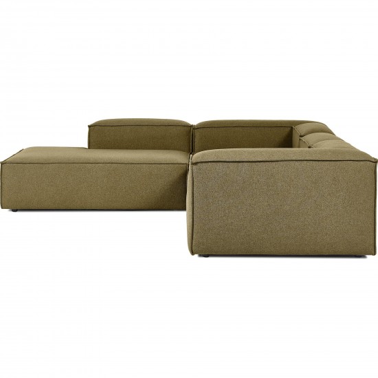 EMBA LUXURY- Logo Large Corner Sofa Green