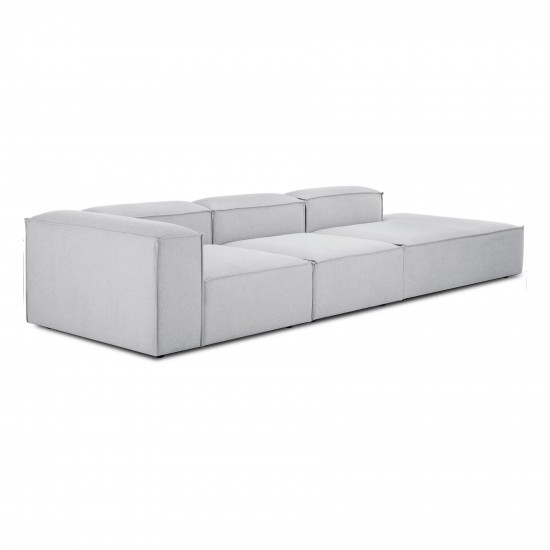 EMBA LUXURY- Logo Max Corner Sofa Light Gray