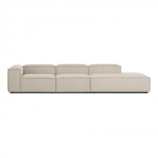 EMBA LUXURY-Logo Max Corner Sofa Beige Striped