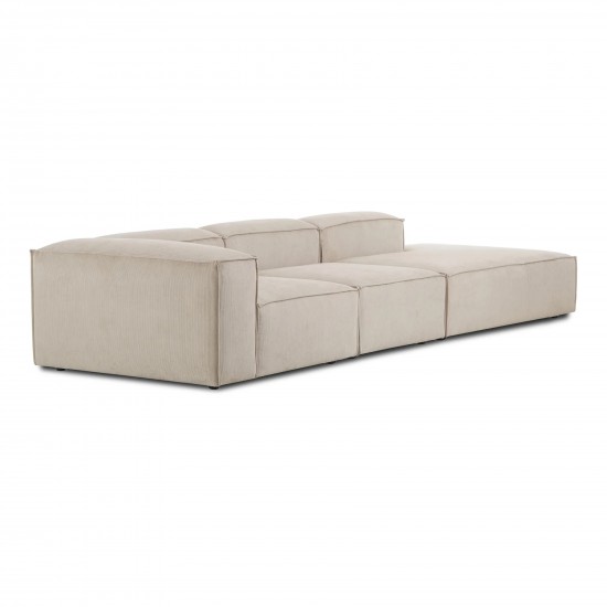 EMBA LUXURY-Logo Max Corner Sofa Beige Striped