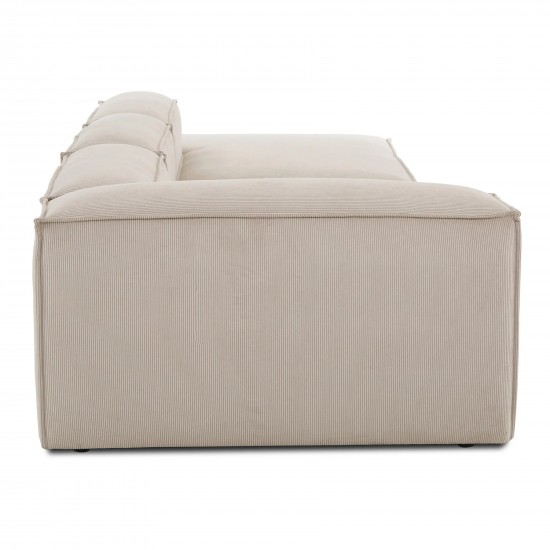 EMBA LUXURY-Logo Max Corner Sofa Beige Striped