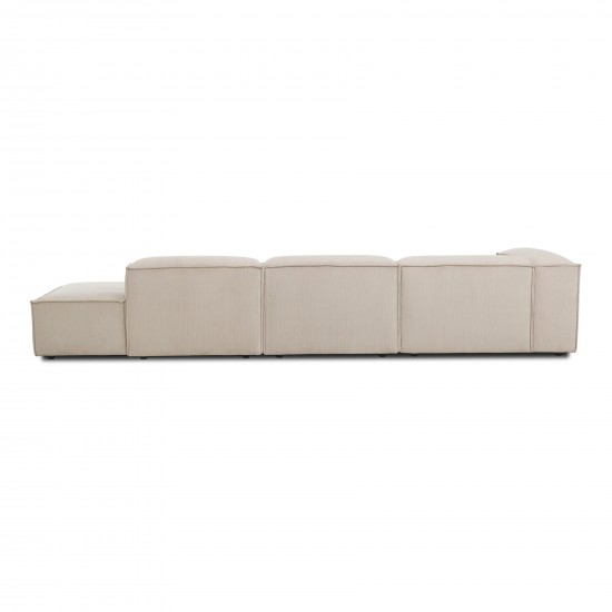 EMBA LUXURY-Logo Max Corner Sofa Beige Striped