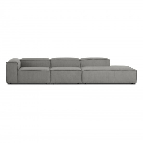 EMBA LUXURY- Logo Max Corner Sofa Gray Striped