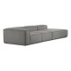 EMBA LUXURY- Logo Max Corner Sofa Gray Striped