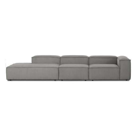 EMBA LUXURY- Logo Max Corner Sofa Gray Striped