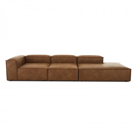 EMBA LUXURY- Logo Max Corner Sofa Brown