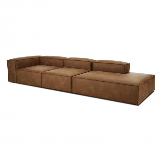 EMBA LUXURY- Logo Max Corner Sofa Brown