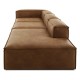 EMBA LUXURY- Logo Max Corner Sofa Brown