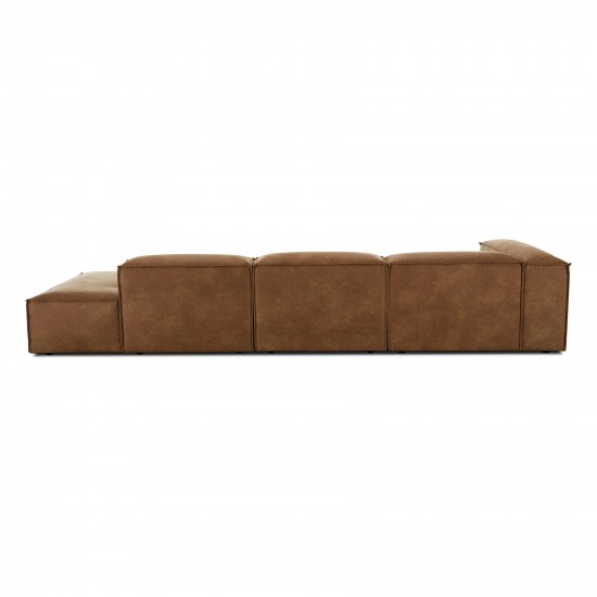 EMBA LUXURY- Logo Max Corner Sofa Brown