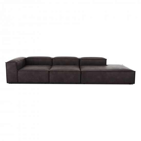 EMBA LUXURY- Logo Max Corner Sofa Dark Gray