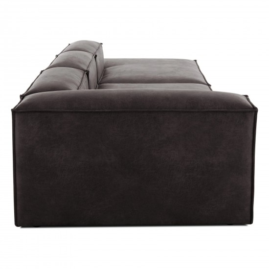 EMBA LUXURY- Logo Max Corner Sofa Dark Gray