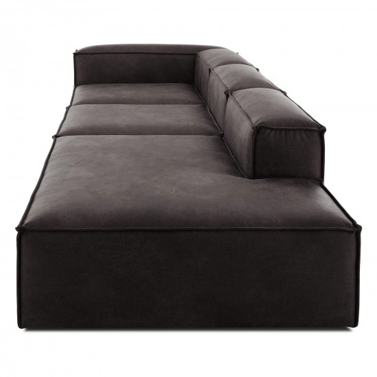 EMBA LUXURY- Logo Max Corner Sofa Dark Gray