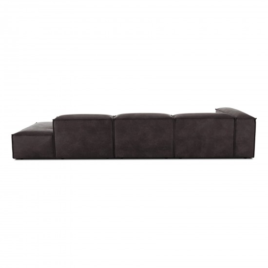 EMBA LUXURY- Logo Max Corner Sofa Dark Gray