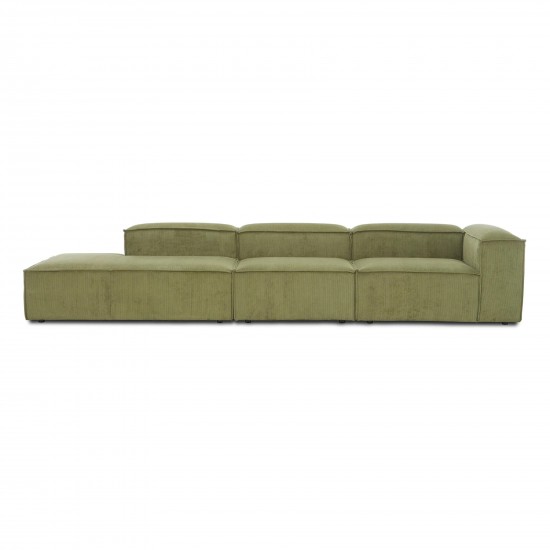 EMBA LUXURY- Logo Max Corner Sofa Green