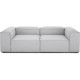 EMBA LUXURY- Logo Three Seater Sofa Light Gray