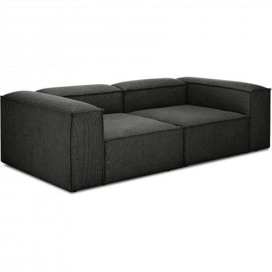 EMBA LUXURY- Logo Three-Seat Sofa Anthracite