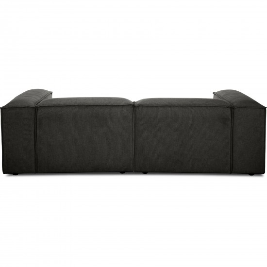 EMBA LUXURY- Logo Three-Seat Sofa Anthracite