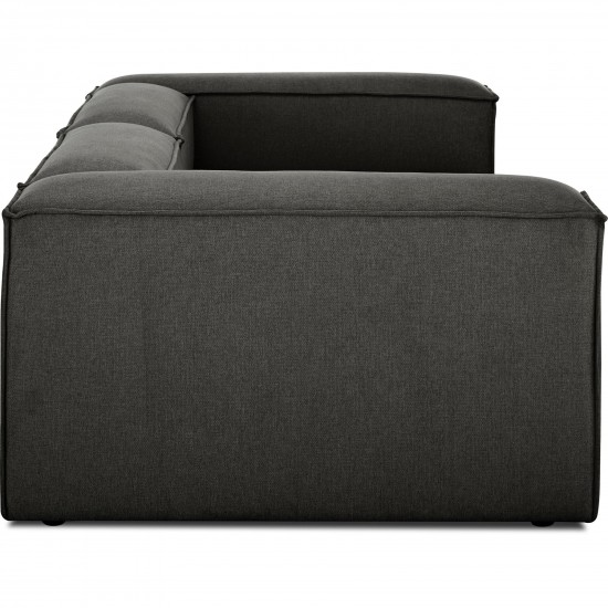 EMBA LUXURY- Logo Three-Seat Sofa Anthracite