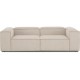 EMBA LUXURY- Logo Three-Seat Sofa Beige Striped