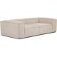 EMBA LUXURY- Logo Three-Seat Sofa Beige Striped