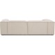 EMBA LUXURY- Logo Three-Seat Sofa Beige Striped