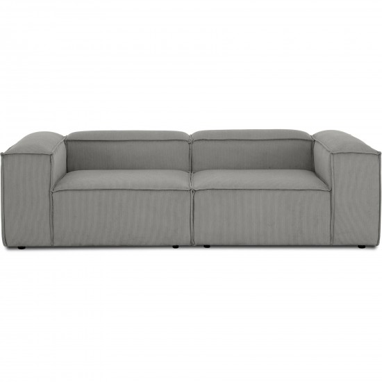 EMBA LUXURY- Logo Three Seater Sofa Gray