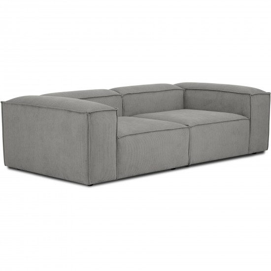 EMBA LUXURY- Logo Three Seater Sofa Gray