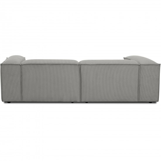 EMBA LUXURY- Logo Three Seater Sofa Gray