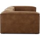 EMBA LUXURY- Logo Three-Seat Sofa Brown