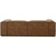 EMBA LUXURY- Logo Three-Seat Sofa Brown