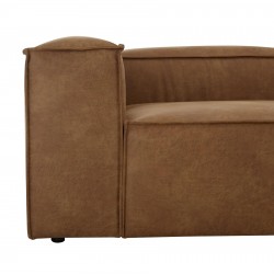 EMBA LUXURY- Logo Three-Seat Sofa Brown