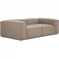 EMBA LUXURY- Logo Three-Seat Sofa Cappuccino