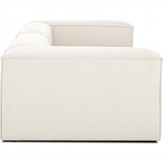 EMBA LUXURY- Logo Three Seater Sofa Cream