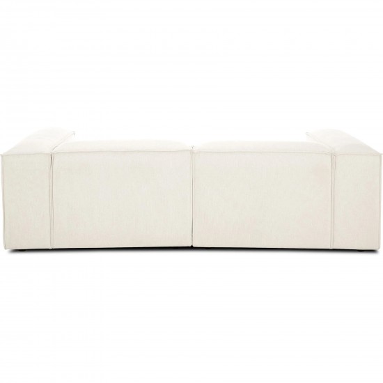 EMBA LUXURY- Logo Three Seater Sofa Cream